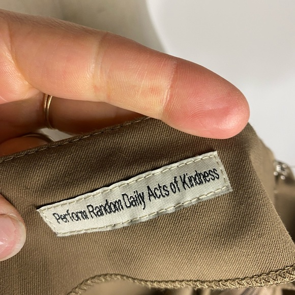 PEACE OF CLOTH Straight Leg Tan Full Length Pant Made in USA 6 - Picture 11 of 11